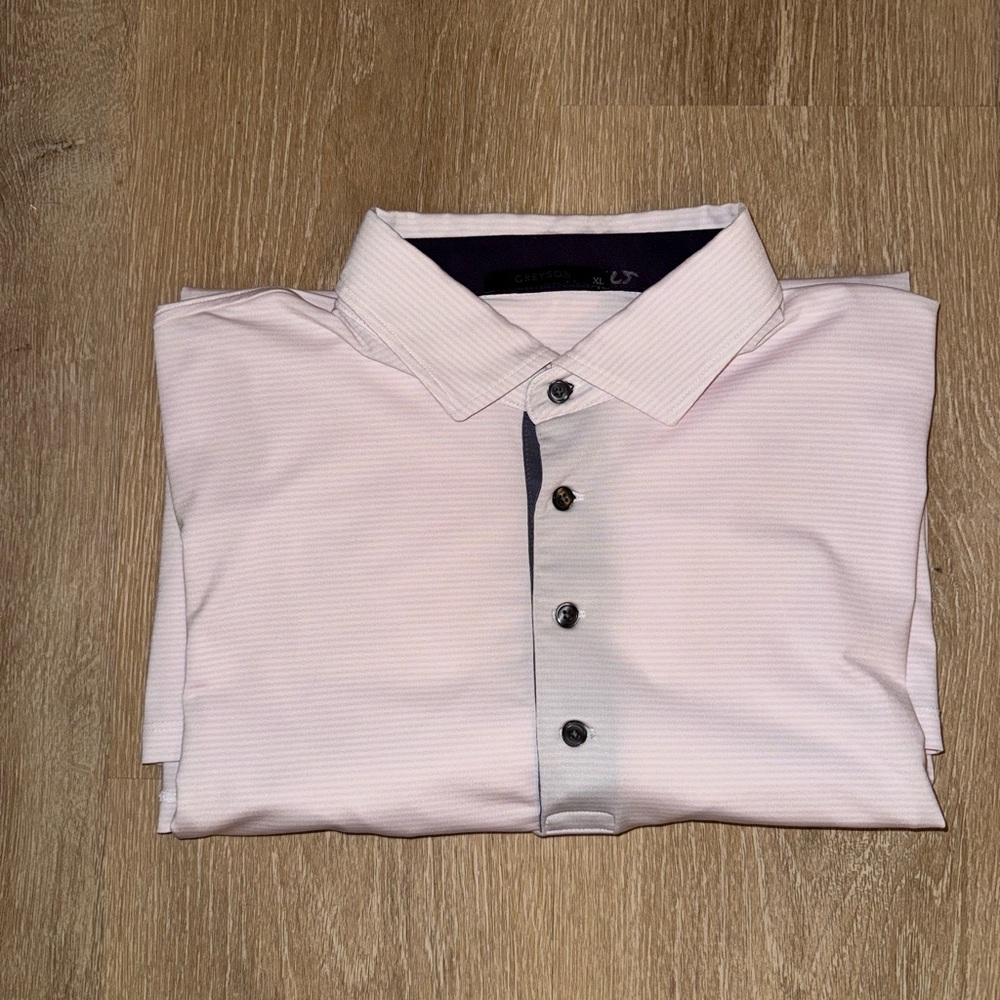 Greyson golf Men's Pink golf polo